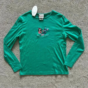 Walt Disney World – Lilo & Stitch Ohana Green‎ Long Sleeve Shirt Size Medium